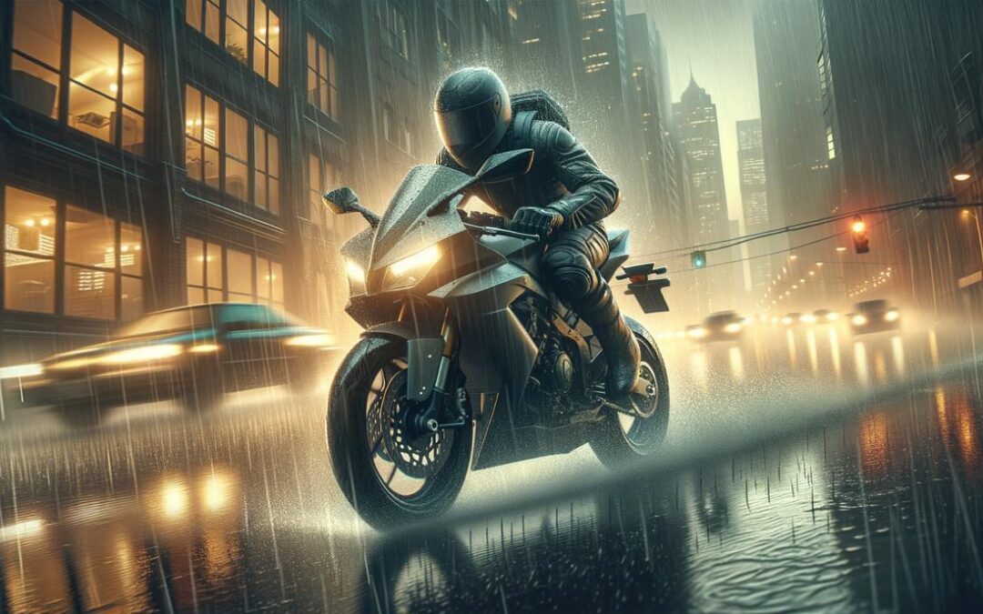 Motorrijden in regen