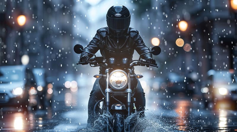 Motorverzekering Photorealistic image of a motorcyclist equipped with w 59ccaf69 467a 4f4d 8d9c fe4954928305