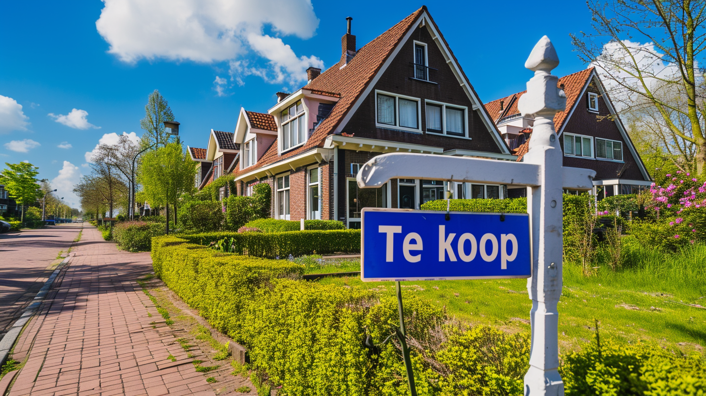 Selling a house in the Netherlands with a for sale sig 287088d7 ee5e 4f0e 8761 b09d68c78308