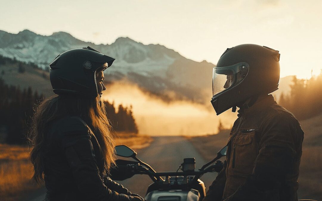bierglas A close up portrait shot of a motorcyclist and passeng d9e043cd 5a14 44e8 ac1f 77b88e07f044